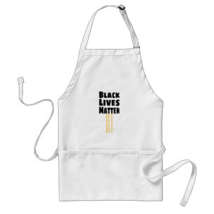 Tablier Black Lives Matt BLM trois rayures jaunes