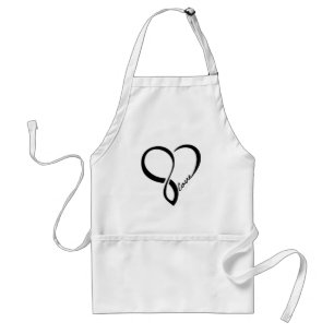 Tablier Black Love Heart Apron