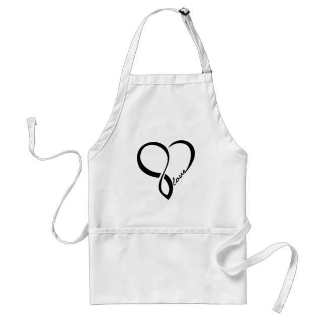 Tablier Black Love Heart Apron (Devant)