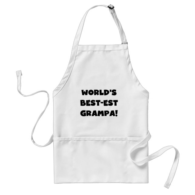 Tablier Black Text Les meilleurs t-shirts Grampa du monde (Devant)