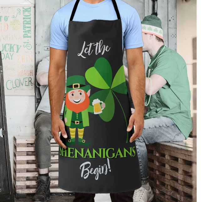 Tablier Blagues Farceur Trèfle Saint-Patrick (Créateur téléchargé)