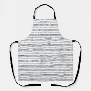 Tablier Blanc minimaliste Abstrait Bohème