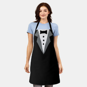 Tablier Blanc noir Tuxedo