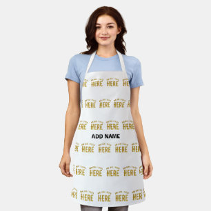 TABLIER BLANC PERSONNALISABLE MODERNE DE MARQUE VÉRIFIÉ ST