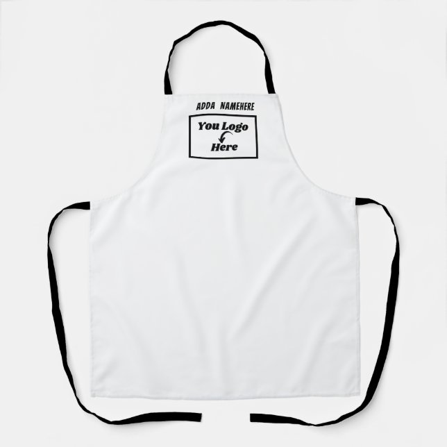 Tablier Blanc Personnalisé Vierge de votre logo Marketing  (Recto)