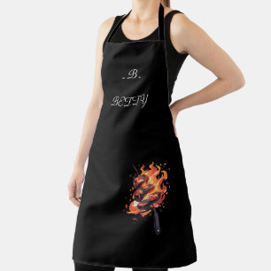 Tablier "Blazing Gourmet" Apron du chef personnalisé 🔥