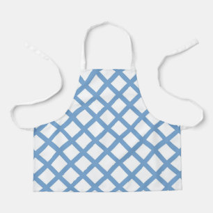 Tablier Bleu Blanc Arlequin Diamond Motif