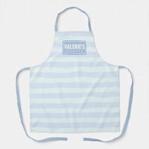 Tablier Bleu clair personnalisé et pointillé