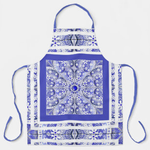 Tablier Bleu de dentelle en céramique de Grèce
