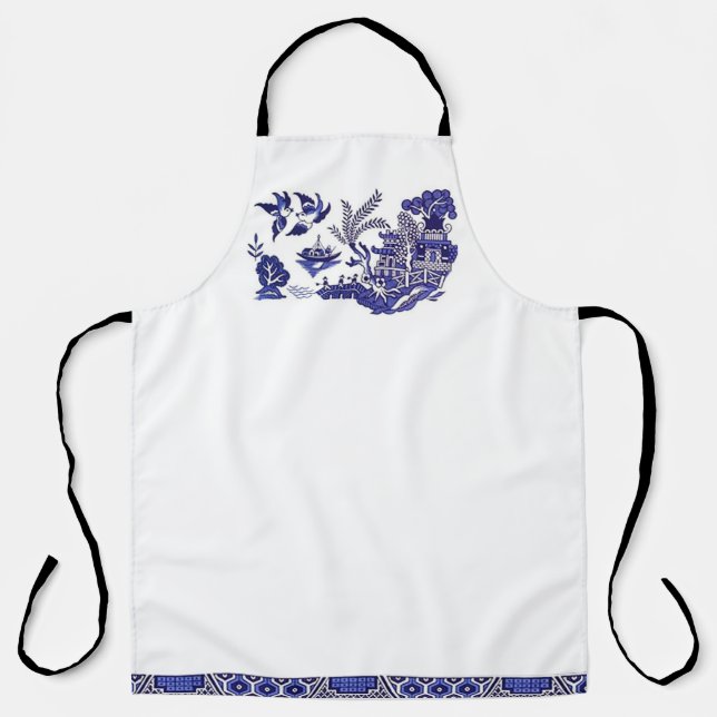 Tablier Bleu et blanc Chine bleu Willow Design (Recto)