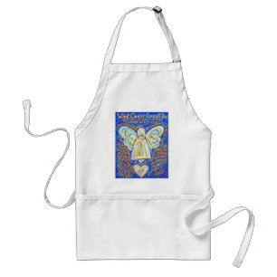 Tablier Bleu et or Cancer Angel Apron