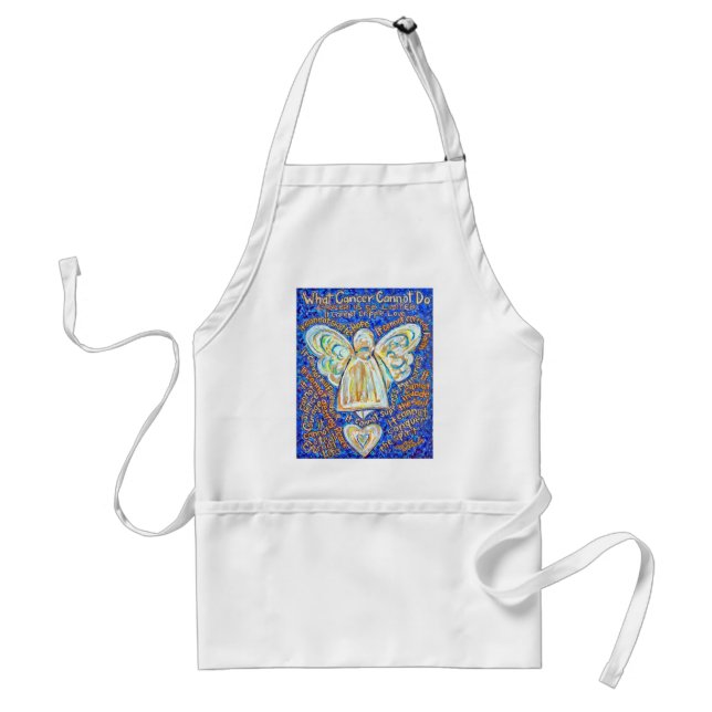 Tablier Bleu et or Cancer Angel Apron (Devant)