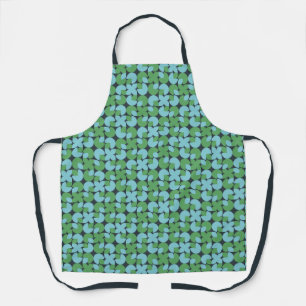Tablier Bleu et vert Rétro Formes organiques Apron