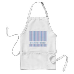 Tablier Bleu Lilac White Stripes blanc déesse Apron