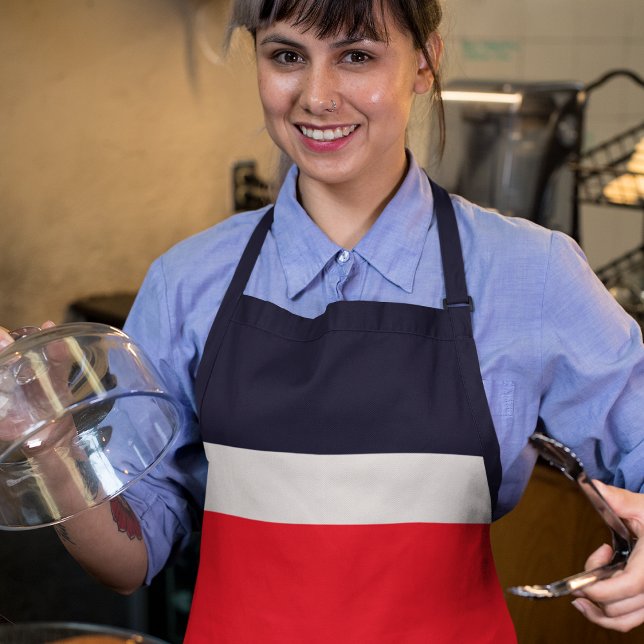 Tablier Bleu Marine Avec Rouge (Créateur téléchargé)