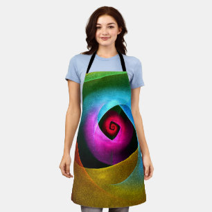 Tablier Bleu orange rose moderne Art Abstrait Motif #24