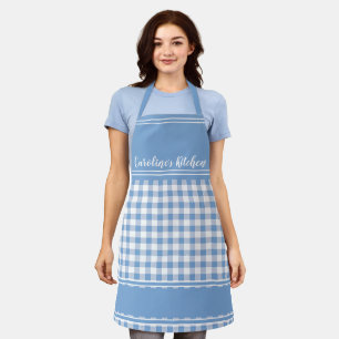 Tablier Bleu Pays En vichy Décor Agritourisme Personnalis