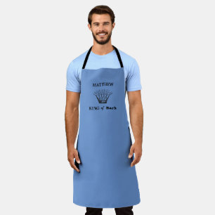 Tablier Bleu Roi Personnalisé de l'écorce Drôle