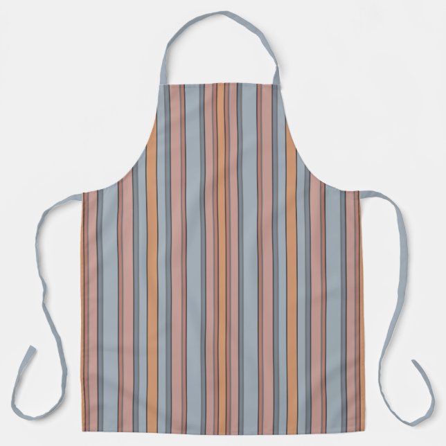 Tablier Bleu rose gris Couleur Blocage Blocs Verticaux (Recto)