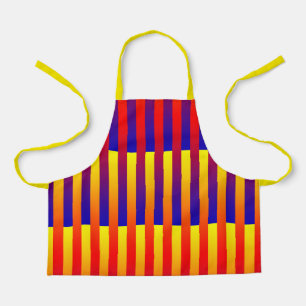 Tablier Bleu Rouge Yellow Stripes Enfants
