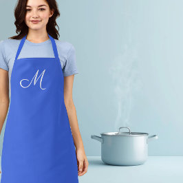 Tablier Bleu Royal - monogrammé
