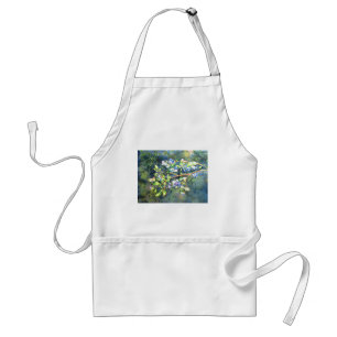 Tablier Bleuets, fruit romantique Peinture d'aquarelle