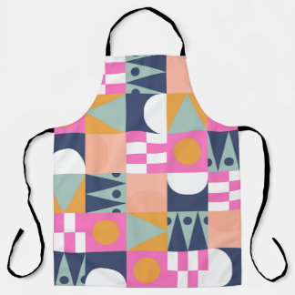 Tablier Bloc de couleur africain, motif géométrique.