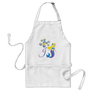 Tablier Blonde natation Sirène fille bulles Océan initial