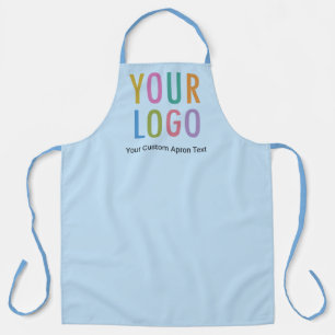 Tablier Blue Apron personnalisé avec texte de nom de logo 