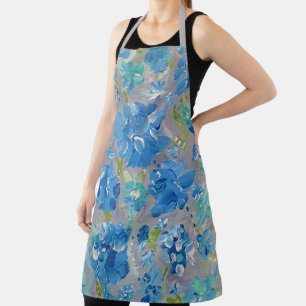 Tablier Blue Celebration Floral Apron