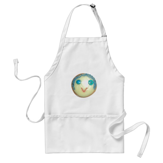 Tablier Blue Hair Emoji Art Imprimer/Graphique (Devant)