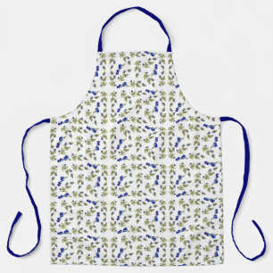 Tablier Blueberries Feuille blanc