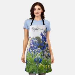 Tablier Bluebonnets Texas Fleurs Bleu Floral Lupine