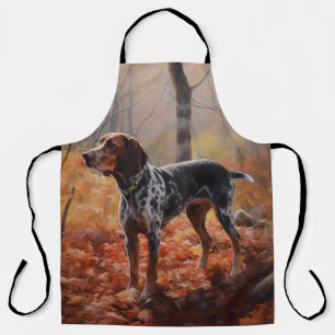 Tablier Bluetick Coonhound en automne Leaves automne Inspi