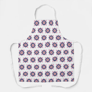 Tablier Blush Pink and Navy Geometric Floral Tiles