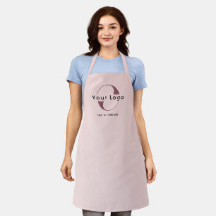 Tablier Blush rose logo Entreprise + texte Marque Entrepri
