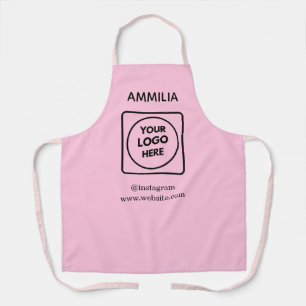 Tablier Blush Rose Vêtement de Travail Personnalisé   Logo