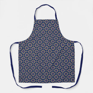 Tablier Boho Chic géométrique motif floral