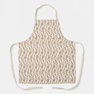 Tablier Boho Cream Fern Strings - motif sans soudure.