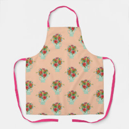 Tablier Boho Flowers motif rose