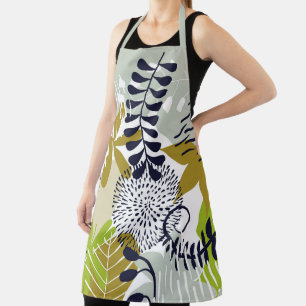 Tablier Boho Green et Feuilles de marine