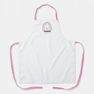 Tablier Boho Rainbow Custom Mama Est. Year Keepsake