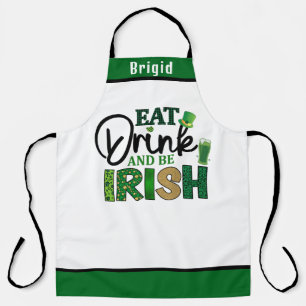 Tablier Boire à manger Be Irish Apron - Drôle cadeau perso
