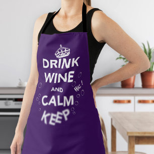 Tablier Boire du vin et du calme Conserver