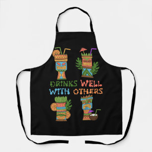 Tablier Bois Bien Avec D'Autres Femmes Tiki Hawaii Hawaiia