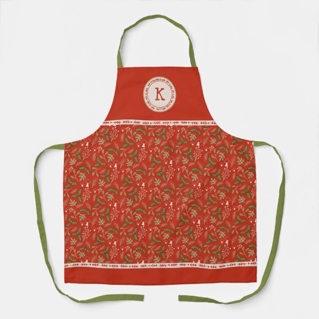 Tablier Bois de Noël Monogramme (Recto)