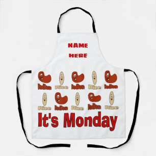 Tablier Bois rouges et riz, Design ajouter du texte, Apron