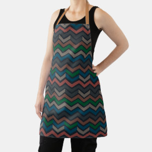 Tablier Bois sombre Terre Zigzag Chevron 