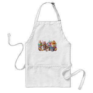 Tablier Boissons de café chic Bunny de Pâques