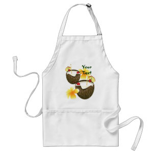 Tablier Boissons de noix de coco Luau Tropical Party Apron